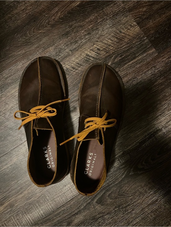 Clarks Dark Brown Leather Chukka Boots with Crepe Sole main image 4